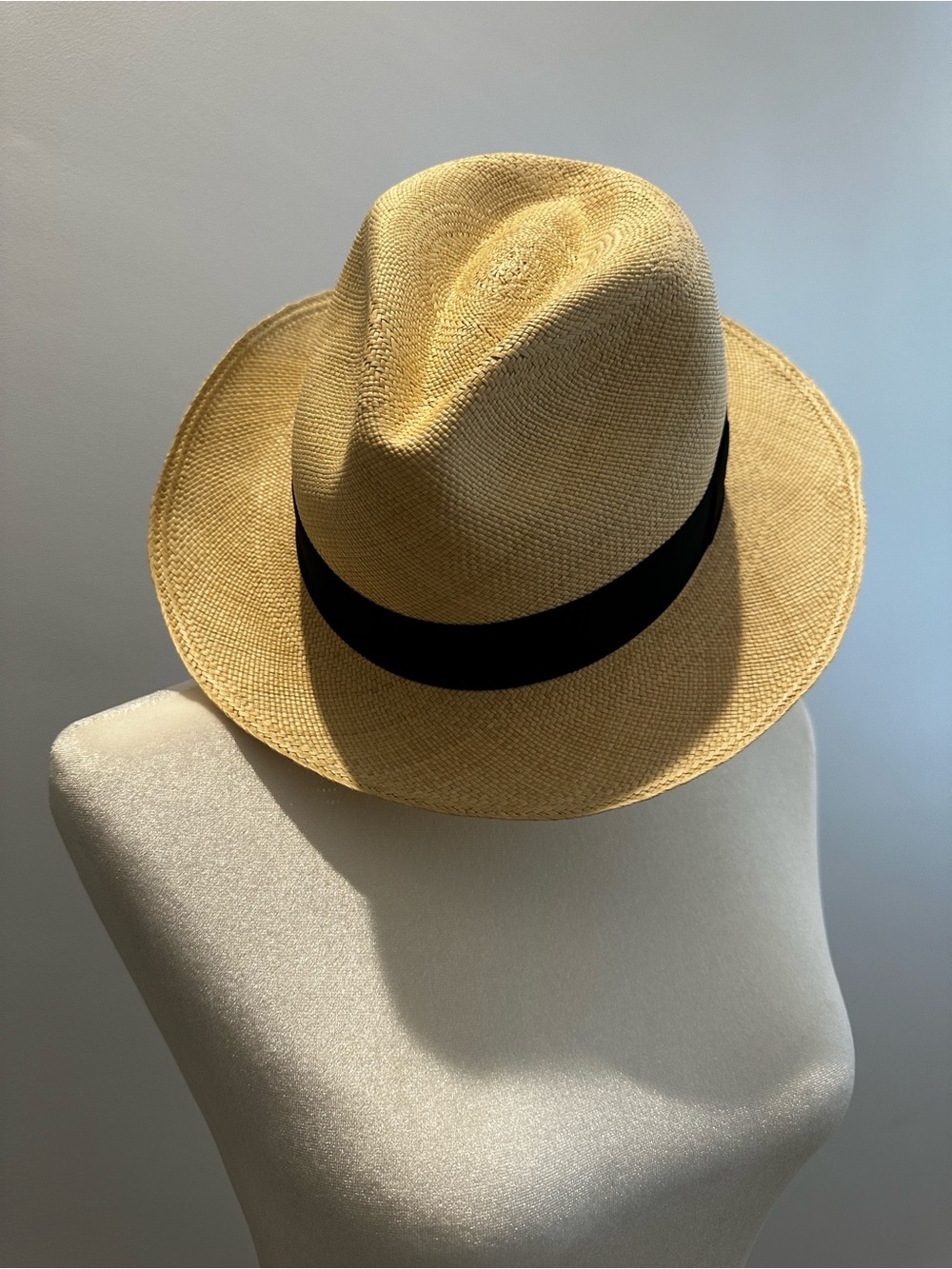 J. Crew Straw Fedora with Black Band NWT